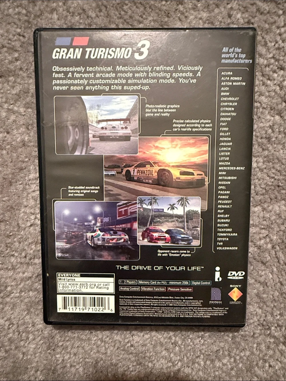 PlayStation 2 Gran Turismo 3 video game